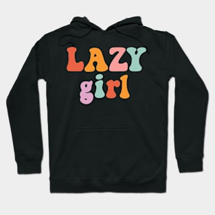 Lazy girl. Retro style Hoodie